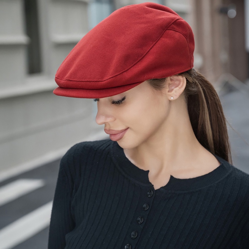 Solid Color Beret Hat - Picture 4 of 6
